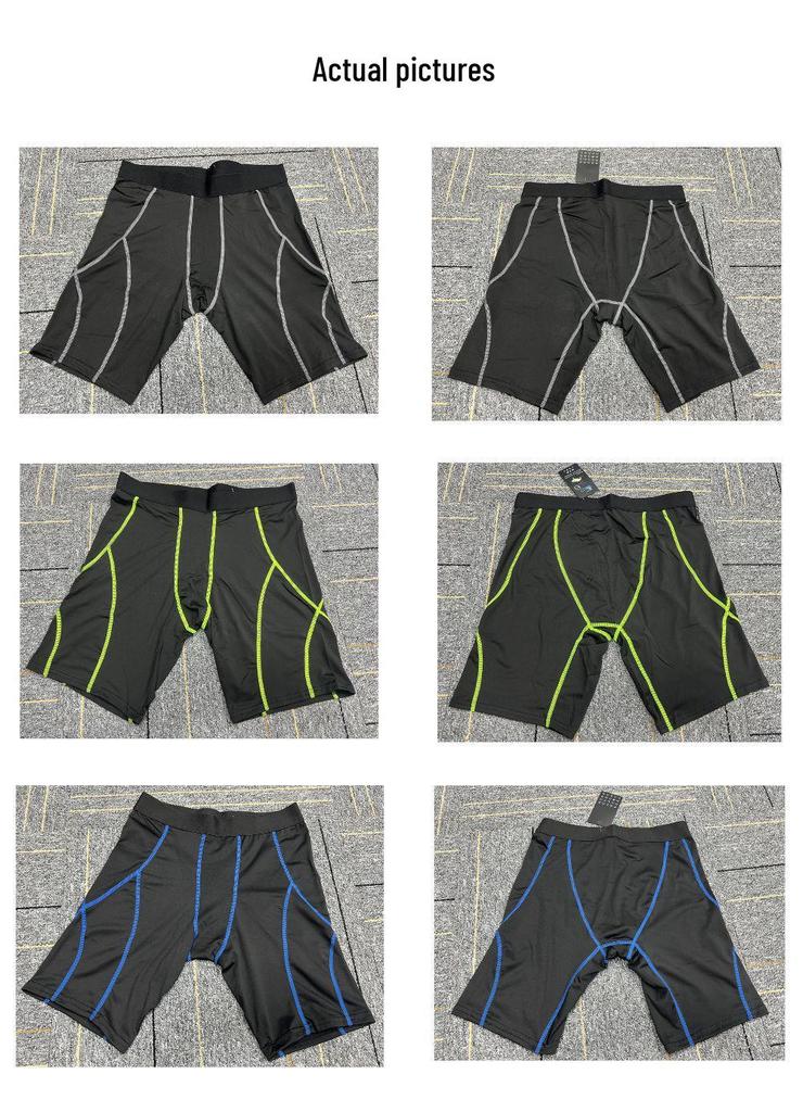 Men's Elastic Basketball Compression Shorts - Quick-Drying, Breathable Fitness & Running Tights