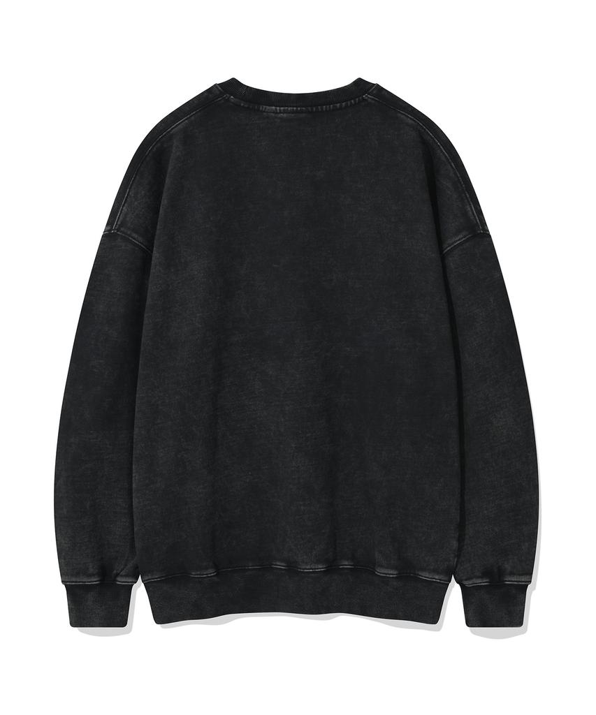 WACKY WILLY Kiki Washed Graphic Sweatshirt Charcoal