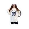 New MLB New York Yankees Sweatshirt Unisex Cream 3AMTV1044-50CRS