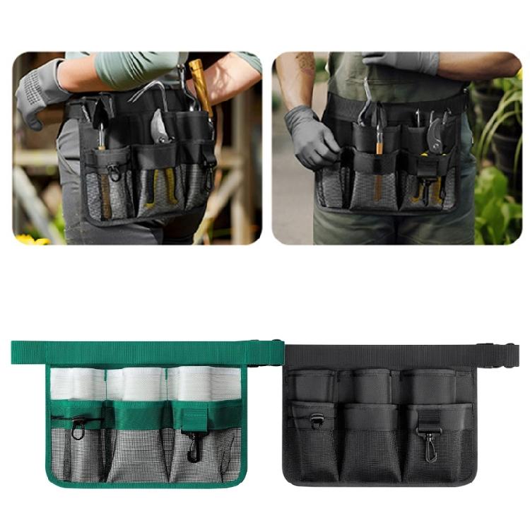 Extra Capacity Tool Apron For Gardeners Reinforced Cloth Multi Functional Pockets Comfort Fit Waist Belt