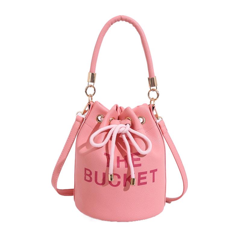 Women's Retro Fashion Bucket Bag - Single Shoulder & Crossbody Handbag