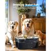Dog Water Fountain Stainl Steel 2.6 Gallon 10L Pet Water Fountain Cat Water Fountain Dog Water Bowl Dispenser for Large Dogs Mu