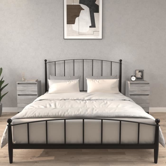 VidaXL Bedside Tables 2 Pcs Sonoma Grey 40x35x70 Cm 819721