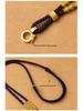 Hand-Woven Adjustable Jade Pendant Lanyard Necklace for Men and Women