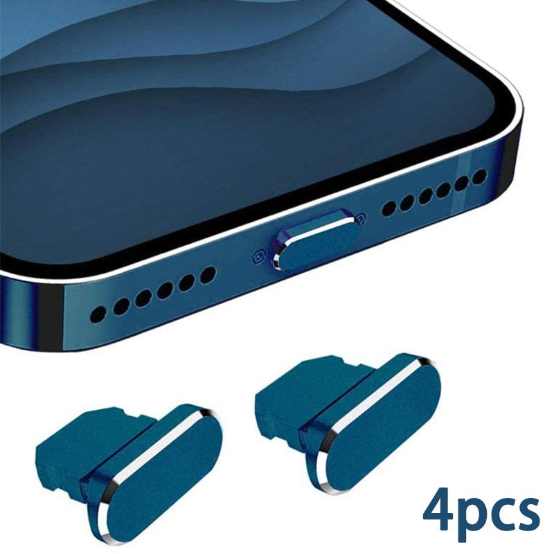 2-10pcs Luxury Metal Phone Dust Plug Anti-dust Charging Port Protector for iOS Apple IPhone IPad Airpods Dustproof Cover Stopper