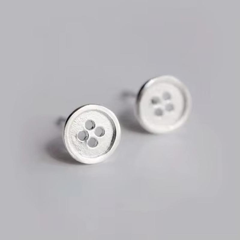 REETI 925 silver buttons Stud Earrings for Women Elegant Wedding Jewelry pendientes moda Brincos