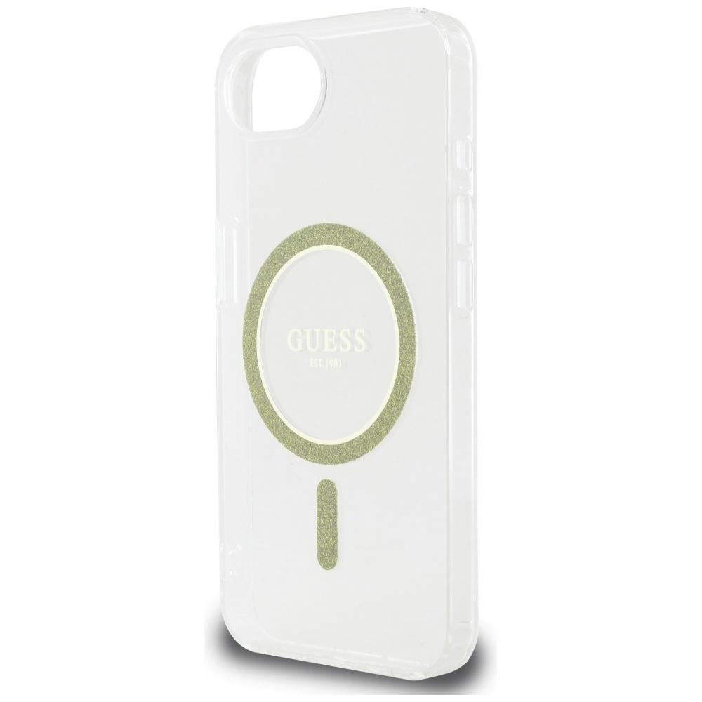 Etui Guess Iml Glitter Circle Magsafe Do Iphone 16E Przezroczysty
