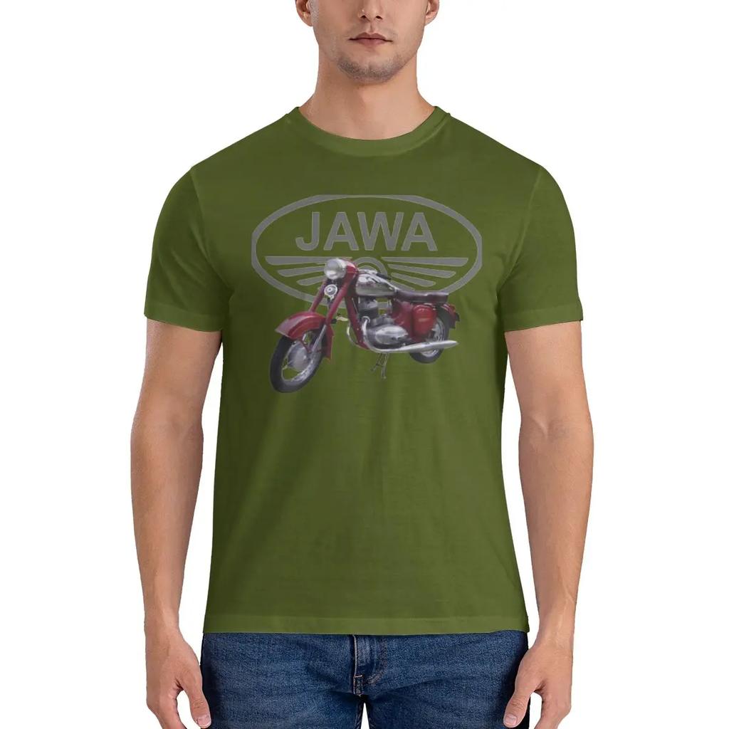 T-shirt da uomo per moto Jawa Moto Magliette Creative a manica corta con girocollo in cotone Top per adulti