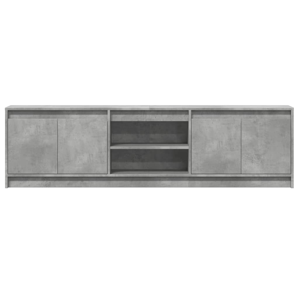 TV Cabinet with LED Lighting Concrete Grey 180 x 34 x 50 cm