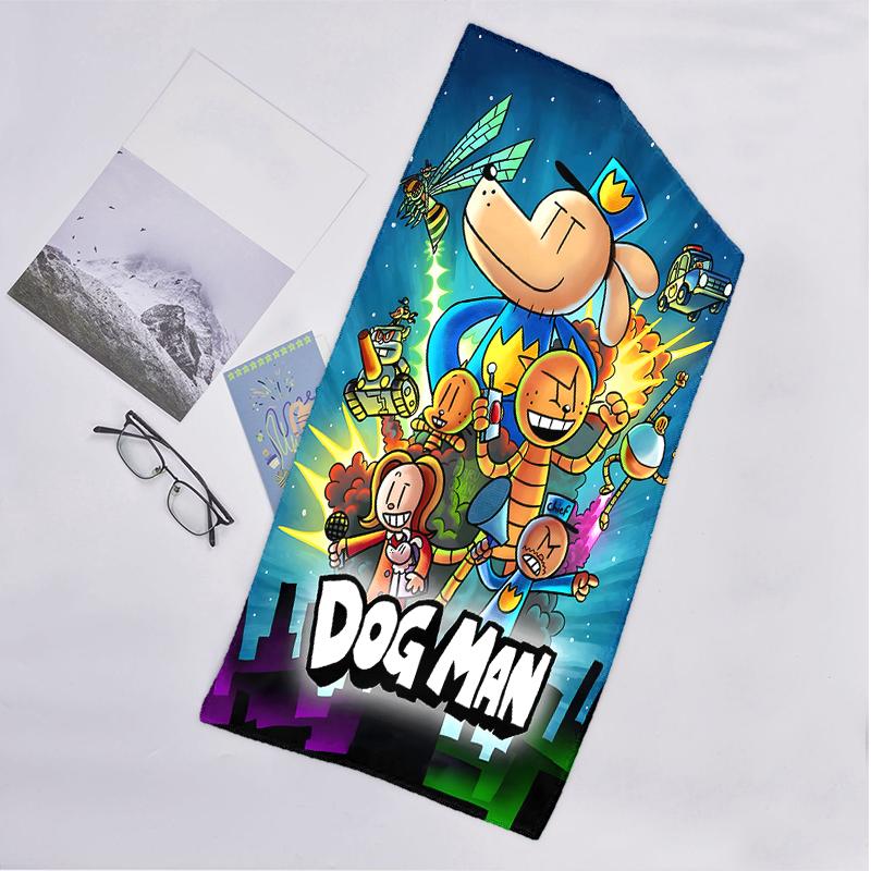 Dog Man Fashion Beach Towel: Ideal for Summer Adventures Soft, absorbent and quick drying suitable for swimming and bathing