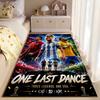 Sports Area Rug, Messi Ronaldo Neymar One Last Dance World Cup Poster, Fan Cave Decor, Non-Slip Mat