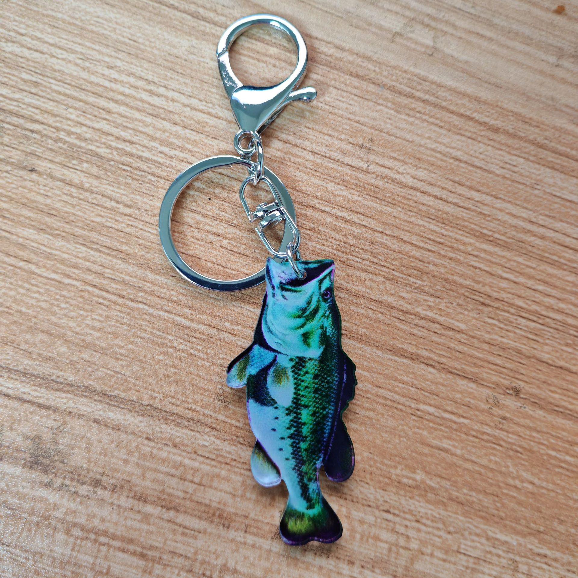 

Подвеска-брелок в виде разноцветной акриловой рыбы - забавное украшение для автомобиля и рождественский декор 10 cm