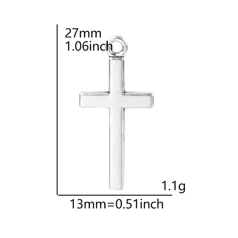 6pcs Religious Metal Retro Silver Color Cross Pendant Charms For Jewelry Making Bulk Christ Jesus Pendants DIY Necklace Earrings