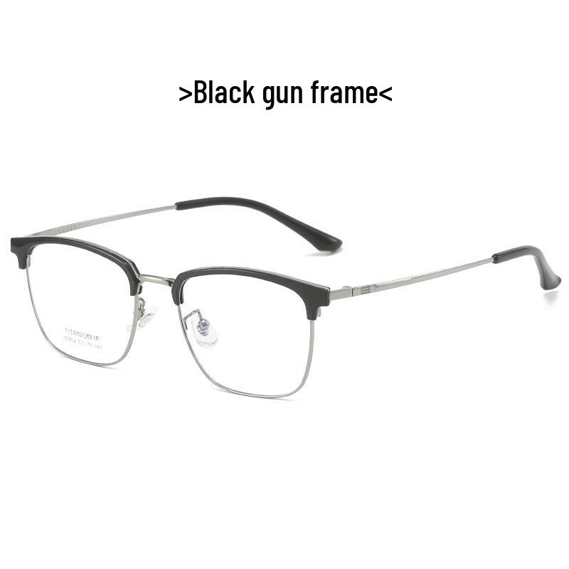 Eyewear: 2024 Unisex Titanium TR Eyebrow Glasses for Business/Myopia, Model 15004 Myopia with Blue Light Protection рамки пистолета черный