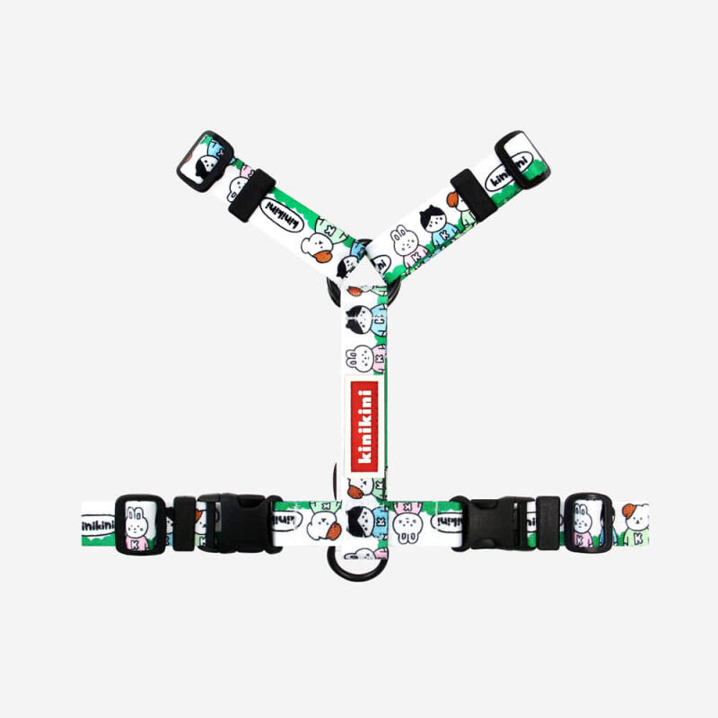 KINI FOREST FRIENDS HARNESS-GREEN (H-type harness) S