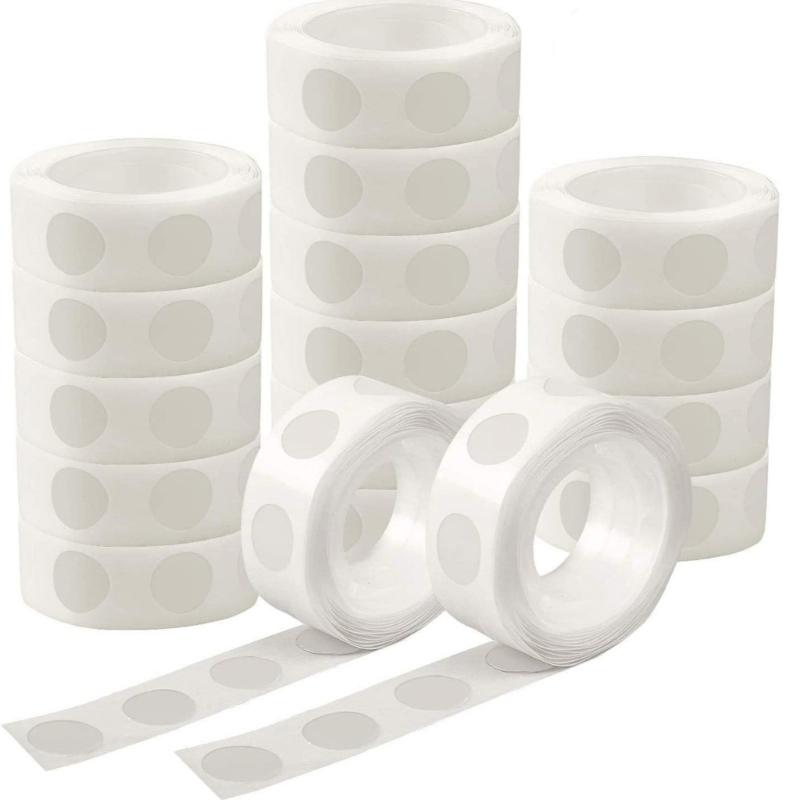 1000Pcs Invisible Double Side Adhesive Dots for Balloon Craft 1.2cm Clear Dots Sticker Removable for Wedding Decoration