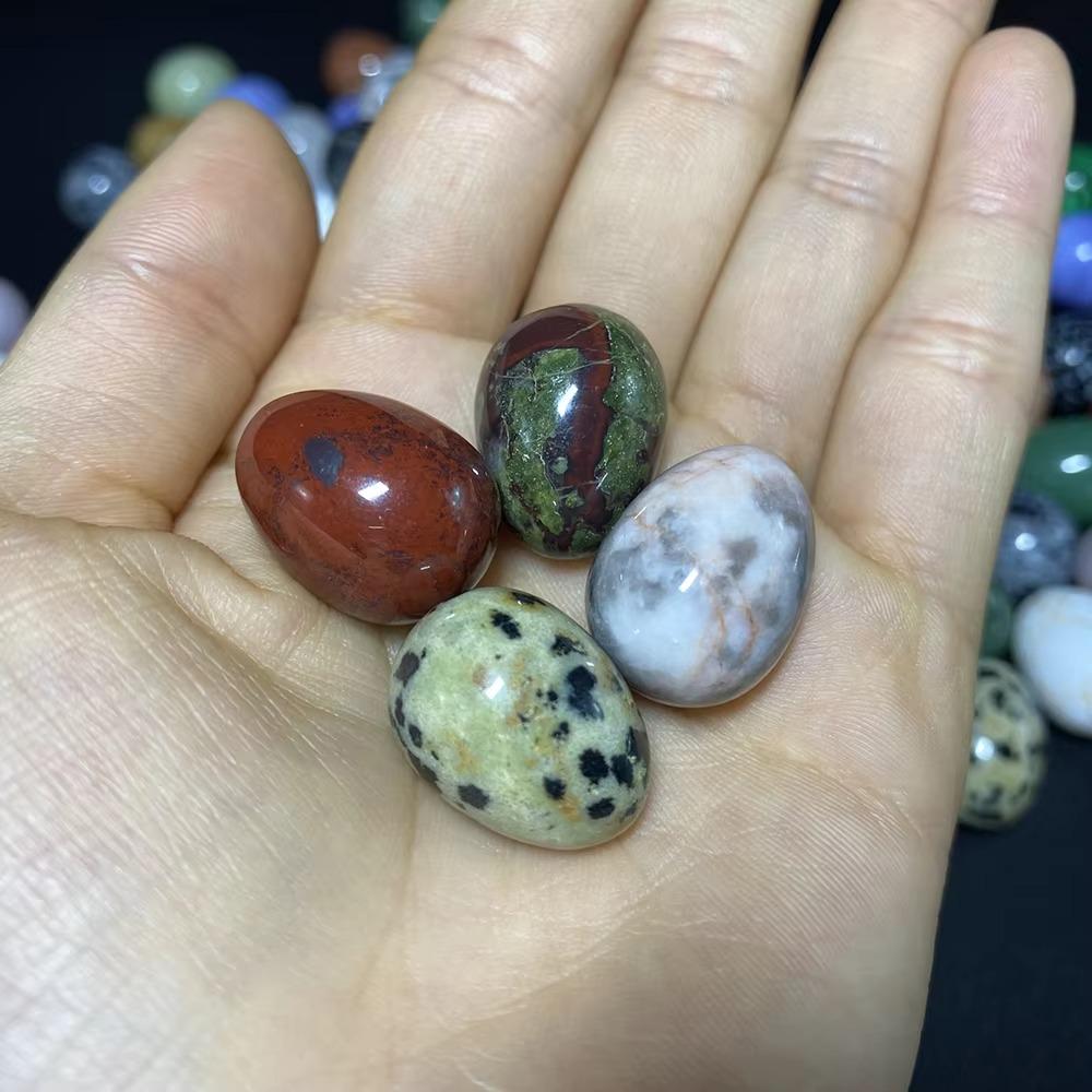 10pcs Natural Polished Stone Egg Mini Egg Craft Home Decoration Easter Decoration Egg Kids