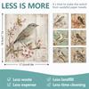 Cleaning Cloth Reusable Kitchen Dish Towels Eco-friendly Microfiber Bird Flowers Print Dishcloths Lint Free Washable Duster Rags Tea Towels 9*7inch