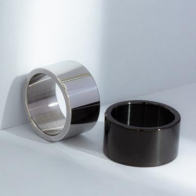High Quality Men Stainless Steel Rings Solid Simple 12mm Wide Bulky Ring for Male Wedding Band Jewelry Accessories