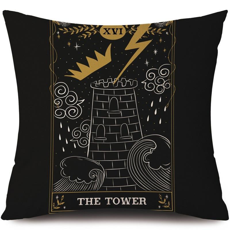 Tarot Card God Sun Face Pillowcase Moon Pillowcase Decoration Living Room bedroom sofa Bed Home Decor Car Cushion decoration