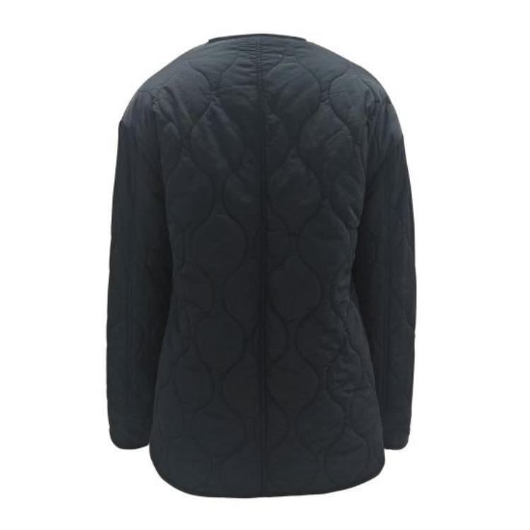 Jachetă puffer matlasată ușoară pentru femei, de iarnă, casual, outerwear, cu mânecă lungă, nasturi, căptușită, cu buzunare