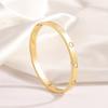 Titanium steel bracelet gold high version temperament zircon bracelet women's light luxury fashion elegance does not fade simple bracelet