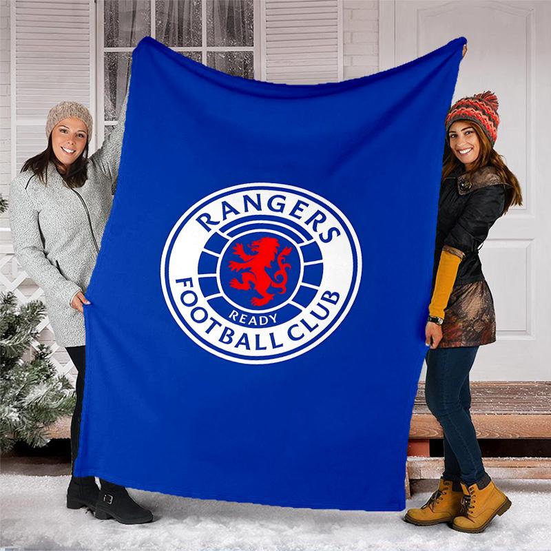 1pc Glasgow Rangers Theme Blanket - Digital Print, Polyester, Cozy for All Seasons, Perfect for Outdoor, and Travel