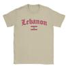 Men Lebanese Flag of Lebanon T Shirts Pure Cotton Tops Funny Short Sleeve Round Collar Tees Plus Size T-Shirts