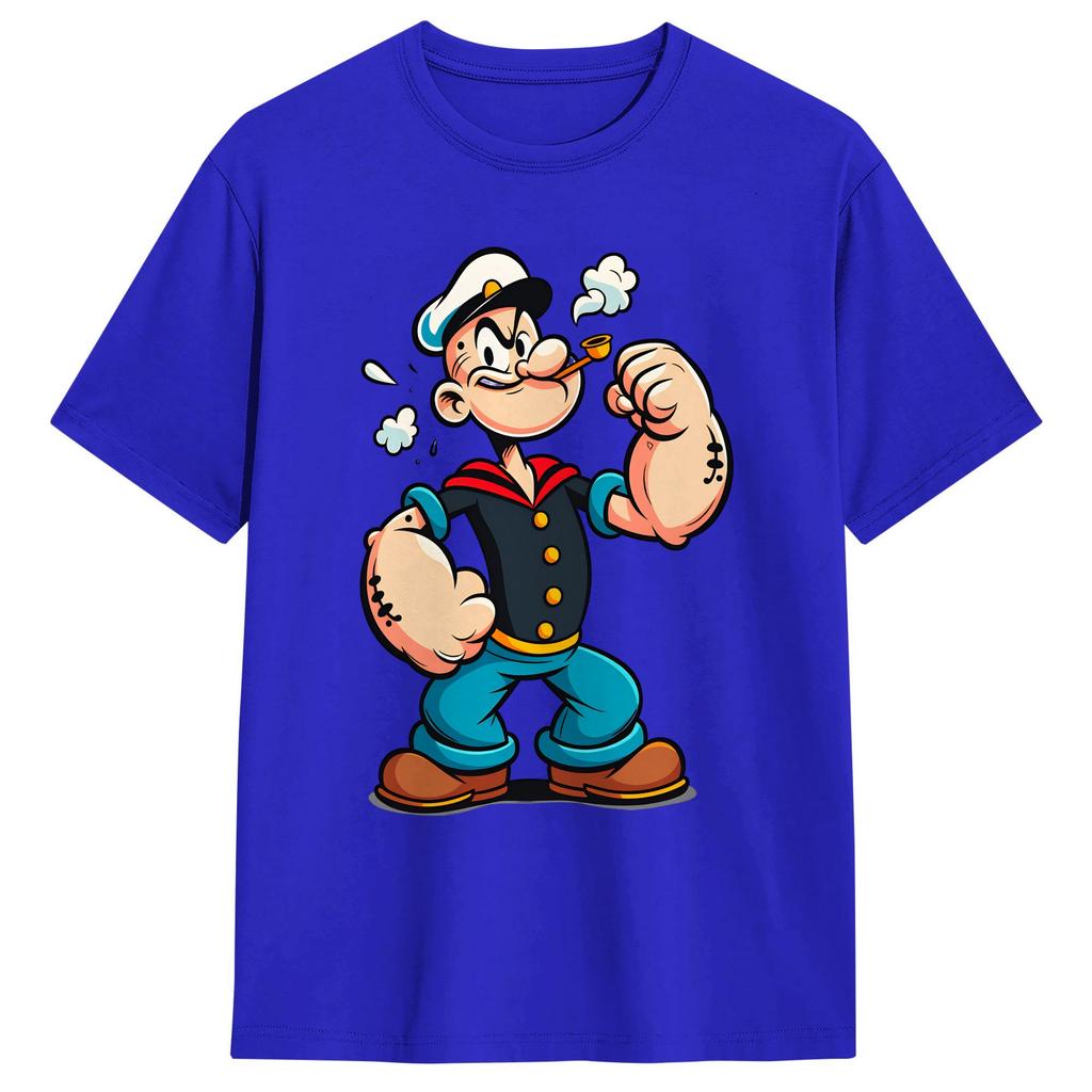 Tricou Popeyed the Sailorman Plajă Tricouri din Bumbac Pentru Bărbat Tricou cu Logo Personalizat Mânecă Scurtă Tricouri Vintage