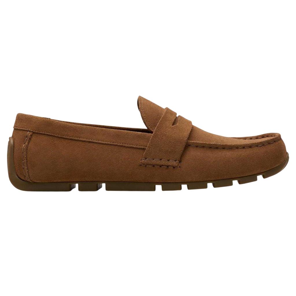 Clarks Mens Corsley Bar Suede Penny Loafers