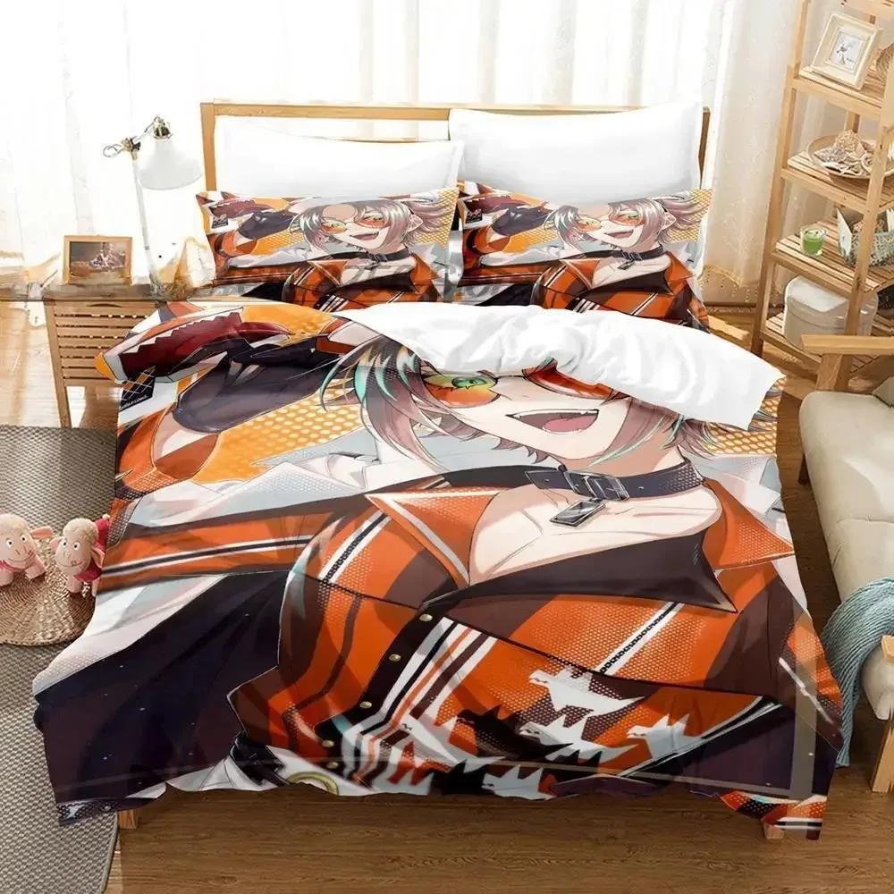 Mysta Rias Printed Bed Set Duvet Cover Pillowcase Bedding Set Bed Linen Sheet Quilt Cover Full Size 3D Print Anime Kawaii Girls