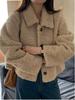 Korean Chic Plus Size Lapel Cardigan: Autumn/Winter Warm Loose Double-Sided Long Plush Coat for Women