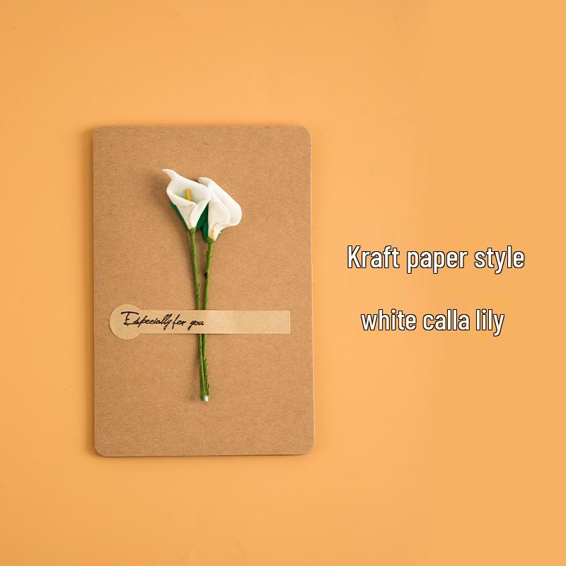 3D Dried Flower Handwritten Greeting Card for Teacher's Day, Love Letters, or Birthday – Perfect for Couples