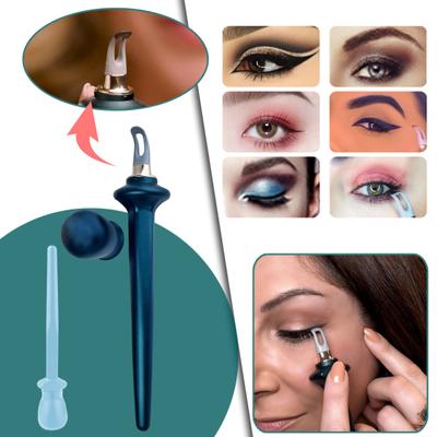 Eyeliner Pen Curve Design Easily Carried Easy To Outline with Brush Head Cover Long Handle Silicone Eyebrow Pencil Make Up Tools