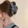 1 Stück Koreanischer Stil Minimalistisches Schwarz-Weiß-Karomuster Blasen-Haarspangen-Accessoire, Neue Künstlerische und Hochwertige Haarklammer mit Haifischklemme