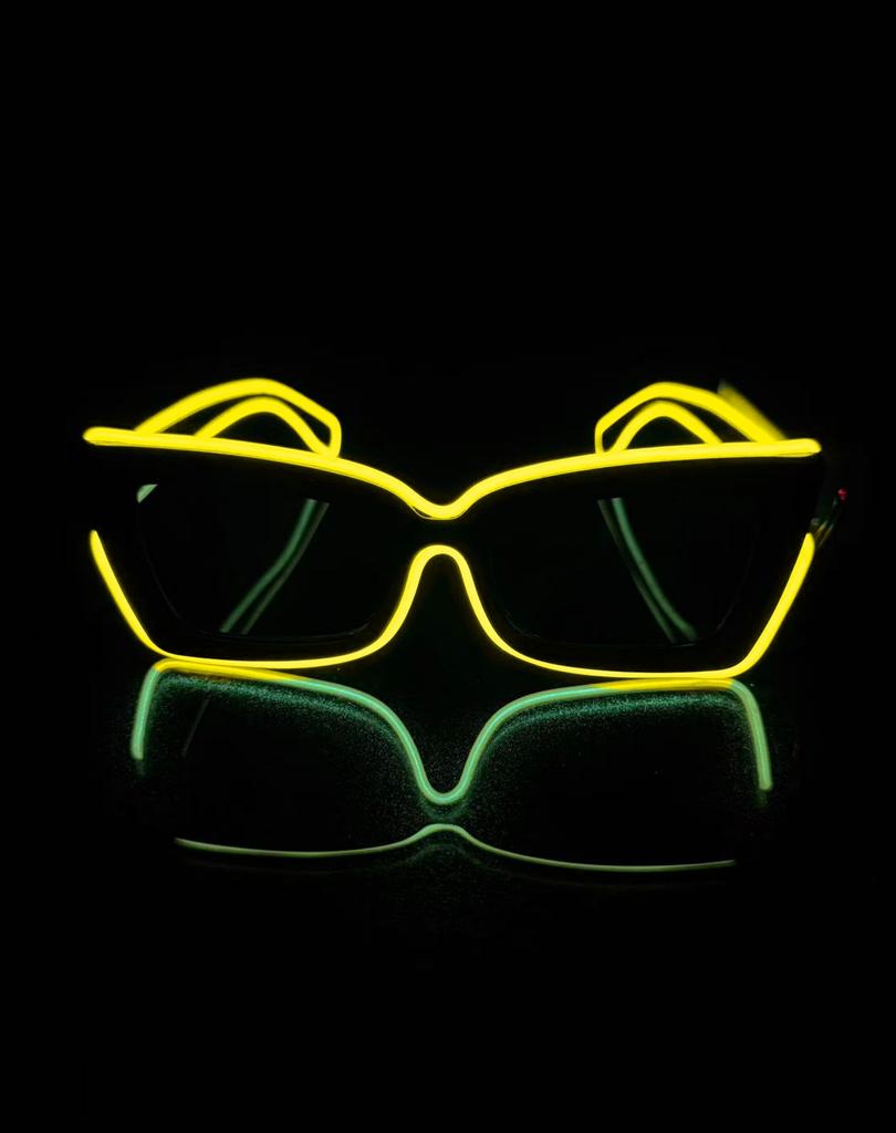 Wireless EL luminous glasses LED disco flash sunglasses for KTV bar concert atmosphere online celebrity