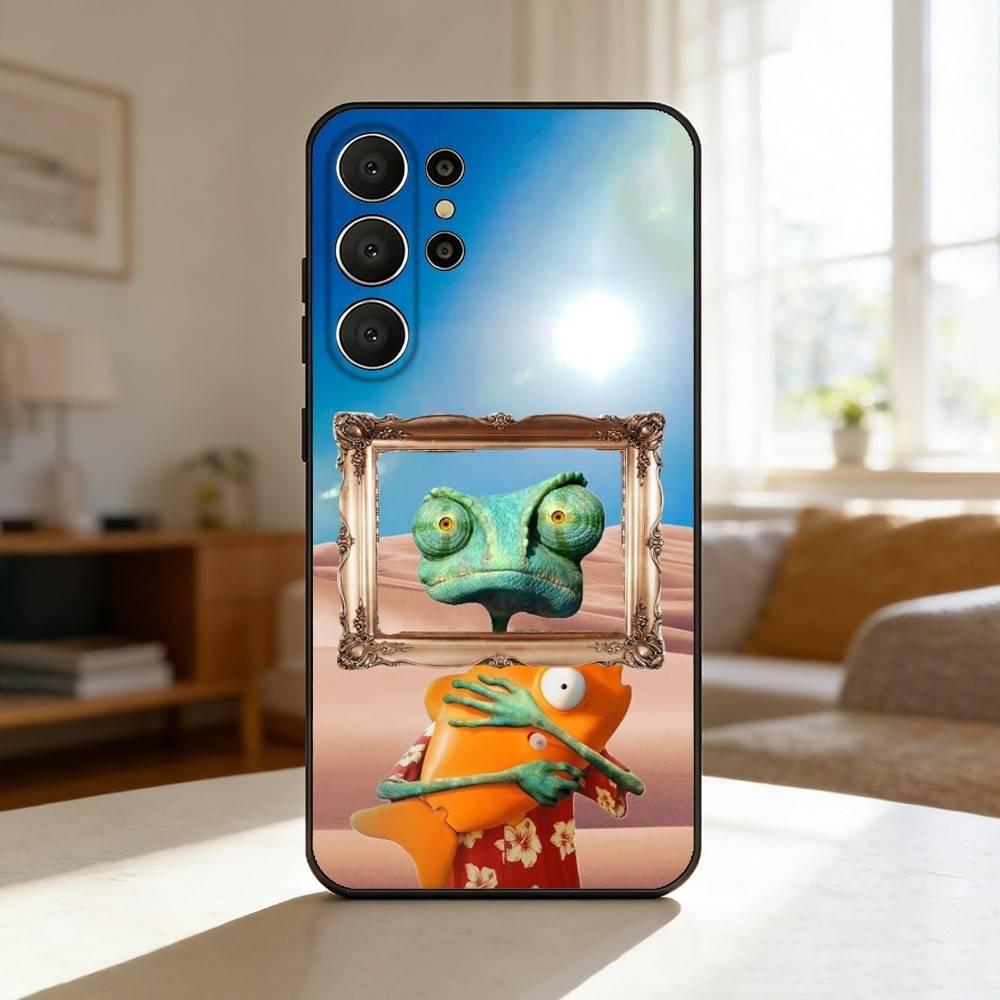 Cartoon R-RangoS Funny Phone Case For Samsung S26,S25,24,23,22,30,21,10,9,Ultra,Plus,Lite,FE Soft Black Case