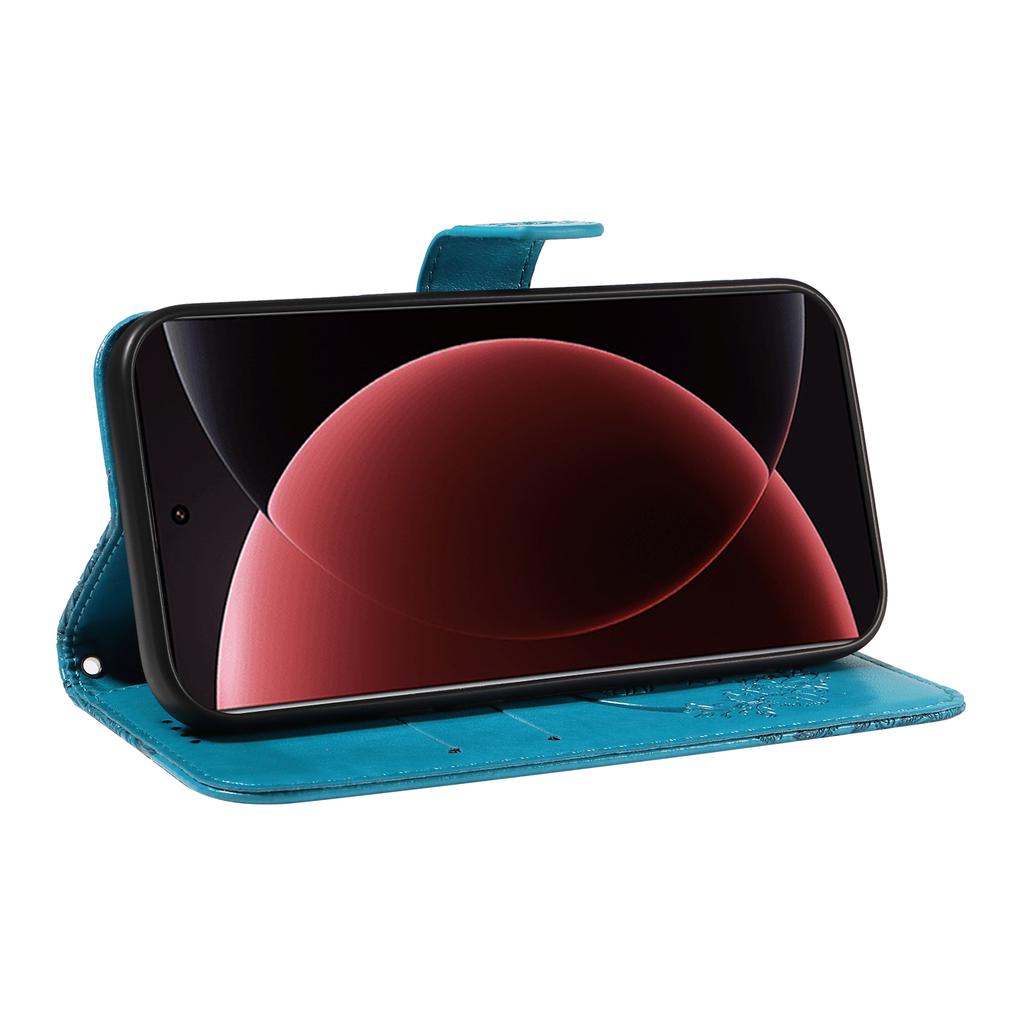 Dla Xiaomi 15 Ultra Etui Wzór Motyla Skóra PU Folio Klapka Pokrowiec na Telefon