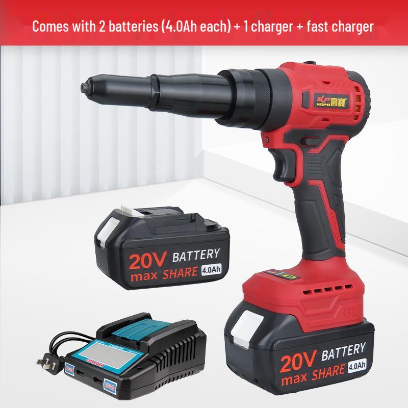 Gaobao Rechargeable Brushless Lithium Rivet Gun - Fully Automatic Pop Riveter