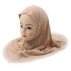 Easy To Wear Girls Instant Hijab Scarf Muslim Hijabs Handmade Flower Amira Lovely Flower Headscarf Turban for 2-6 Years Kids