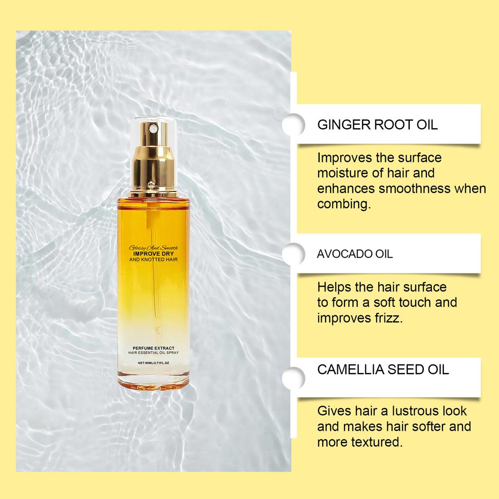 Smoothing And Repairing Hair Oil, Strengthening Hair , Reducing Hair Loss, Dyeing And Repairing Hair Oil Spray 80ml