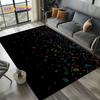 Dream Note Music Colorful Musical Score Cartoon Carpet Rug for Living Room Bedroom Home Sofa Decoration,Kid Non-slip Floor Mat