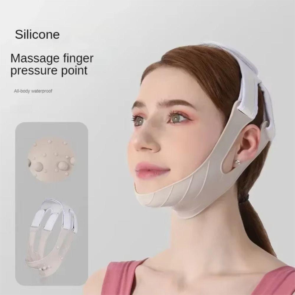 Chin Cheek Lift Silicone Face Slimming Bandage Elastic Face Lift Up Belt  Skin Care