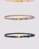 Women's Genuine Leather Bowknot Waist Belt - Simple, Versatile, Thin Cowhide Accessory for Dresses, Skirts, Shirts, and Trousers.