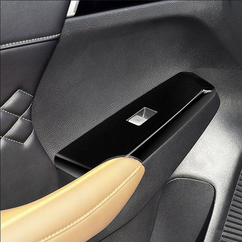 4Pcs Black Car Door Window Lift Button Panel Cover Interior Door Panels Trim For Outlander + RHD Accessories