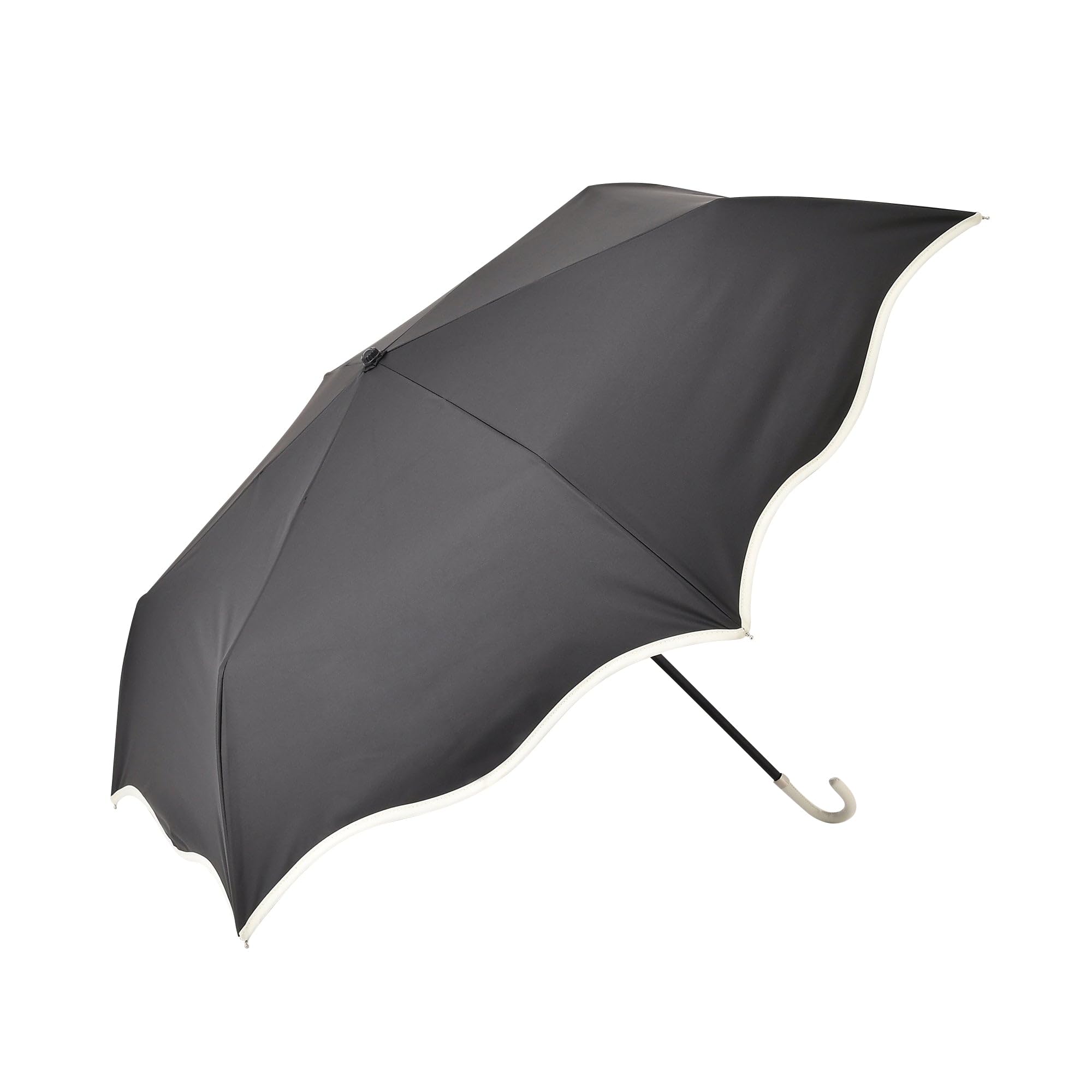 

Francfranc Folding Umbrella with Wave 50cm and Rain UV Sun Umbrella Piping, (Sun Umbrella), Black, Lightweight, Protection, Umbrella/Rain чёрный
