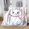 1 Stück Cartoon Marie Katze Decke, Saisonale Universal, Heimdekoration, Überwurfdecke, Niedliches Marie Katze Design, Weicher Flanell Überwurf, Vielseitig & Gemütlich