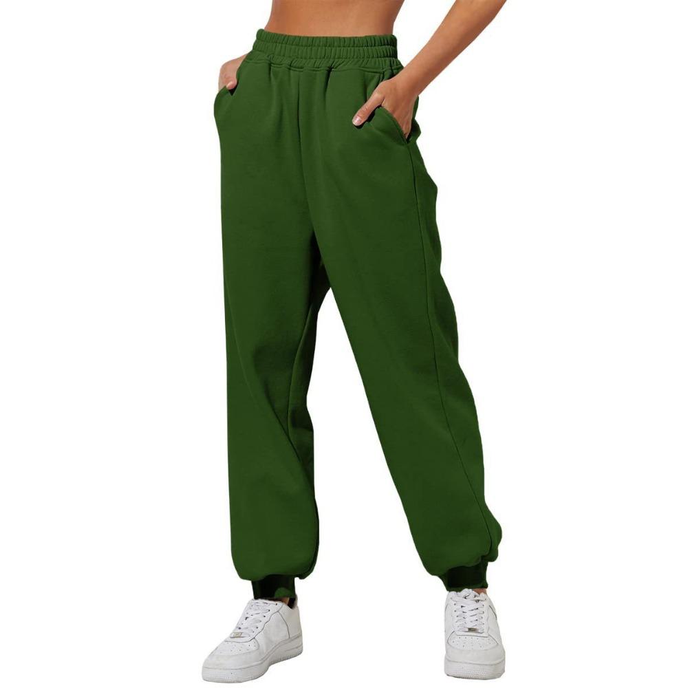 Womens Fashion Loose Solid Sweatpants Drawstring Casual Trousers With Pockets