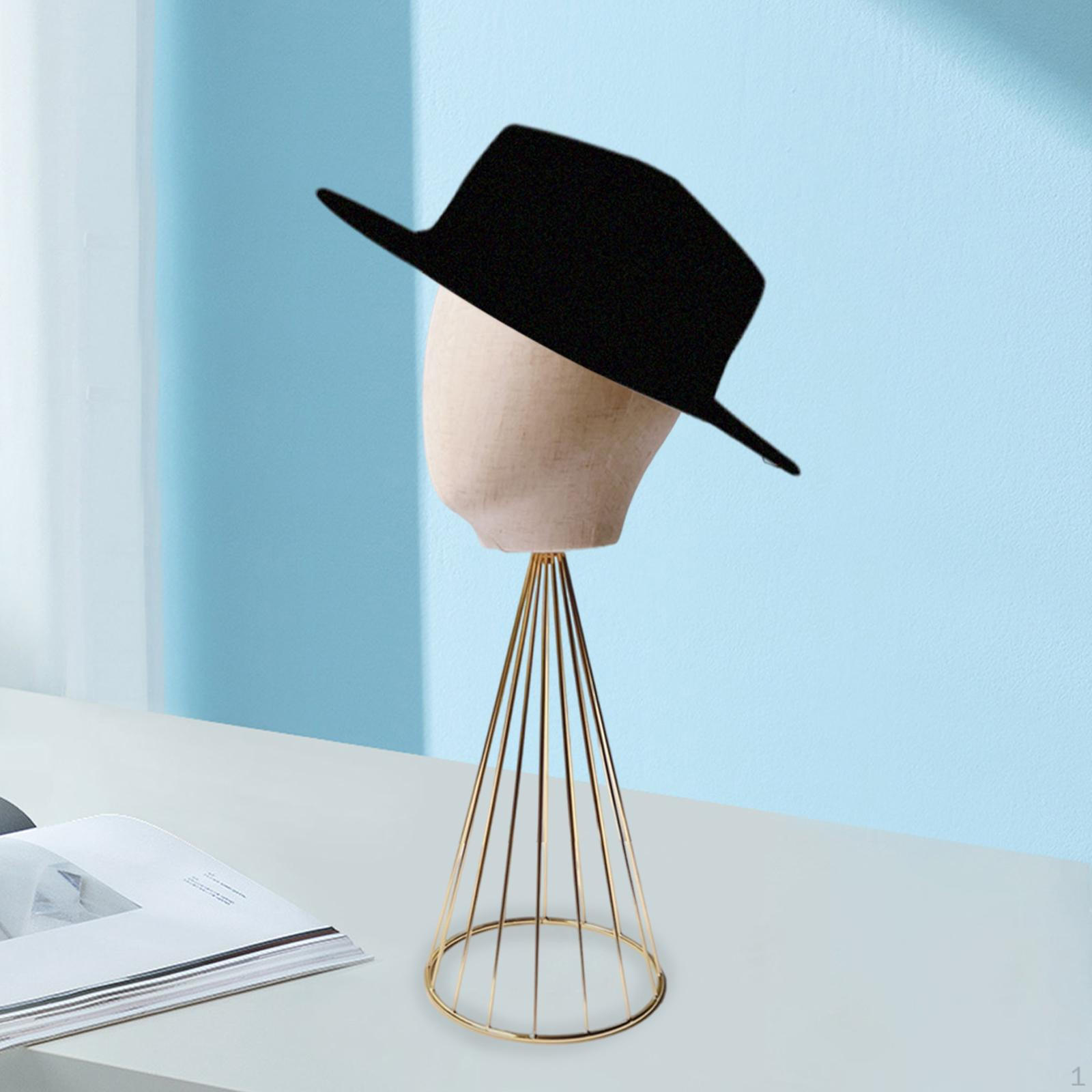 

Head Hats Metal Model Display Rack Manikin Gold