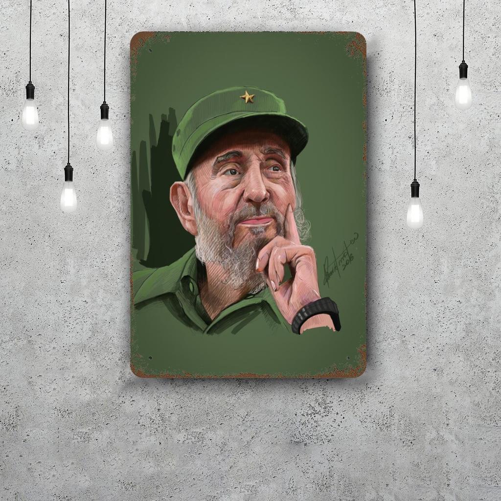 fidel castro Chairman Vintage Metal Tin Signs Posters Decor Retro Metal Plaque Wall Art Decor for Garage Bar